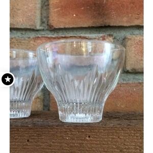 Vintage Art Deco Cocktail Rocks Glasses Indiana Glasswear Barwear Set of 3
